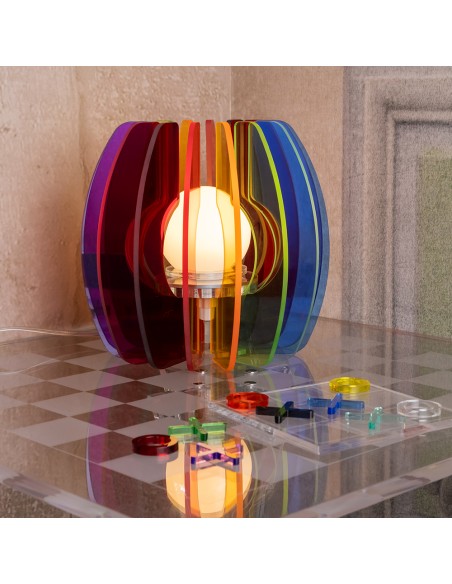 Vesta Home - Lampada Piccola - Iride·multicolor·ø15 X 24 H Cm Th. 5 Mm