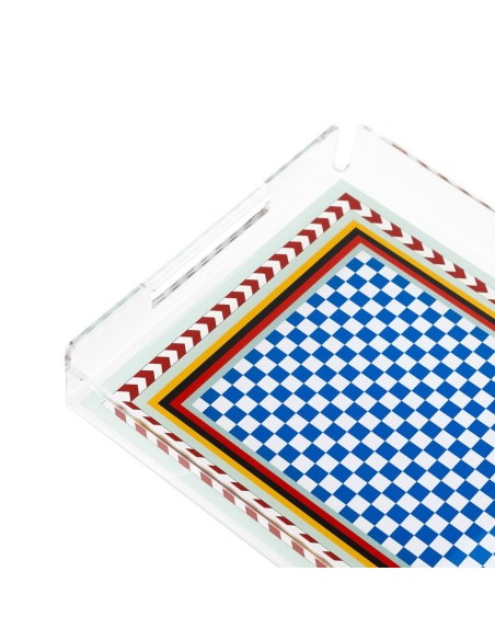 Vesta Home - Vassoio Piccolo Decor·rainbow·32 X 22 X 3,5 H Th. 4 Mm