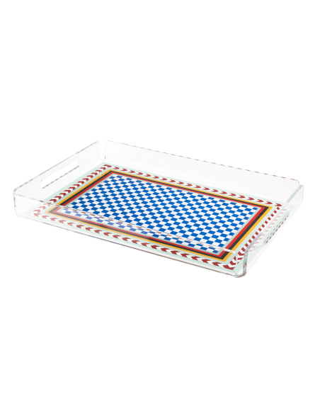 Vesta Home - Vassoio Piccolo Decor·rainbow·32 X 22 X 3,5 H Th. 4 Mm