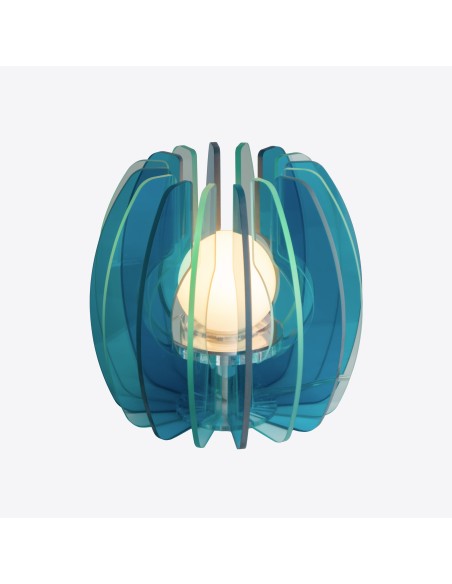 Vesta Home - Lampada Piccola - Iride·blu·ø15 X 24 H Cm Th. 5 Mm