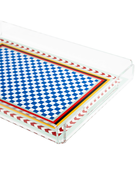 Vesta Home - Vassoio Piccolo Decor·rainbow·32 X 22 X 3,5 H Th. 4 Mm