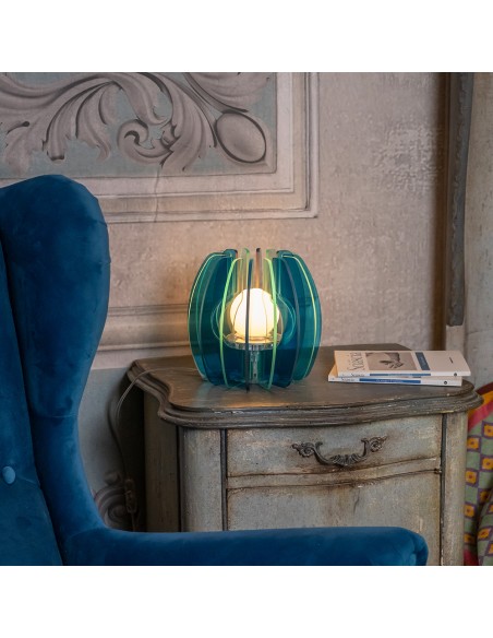 Vesta Home - Lampada Piccola - Iride·blu·ø15 X 24 H Cm Th. 5 Mm