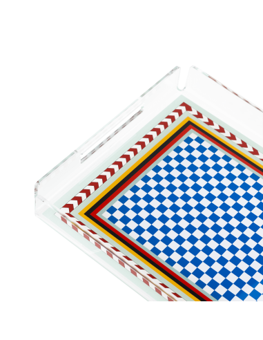 Vesta Home - Vassoio Piccolo Decor·rainbow·32 X 22 X 3,5 H Th. 4 Mm