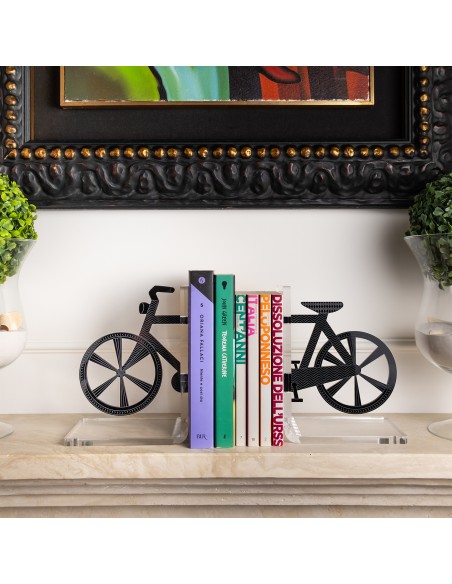 Vesta Home - Reggilibro Bicicletta·nero·31 X 10 X 20 H Th. Body 5 Mm Th. Structure 8 Mm