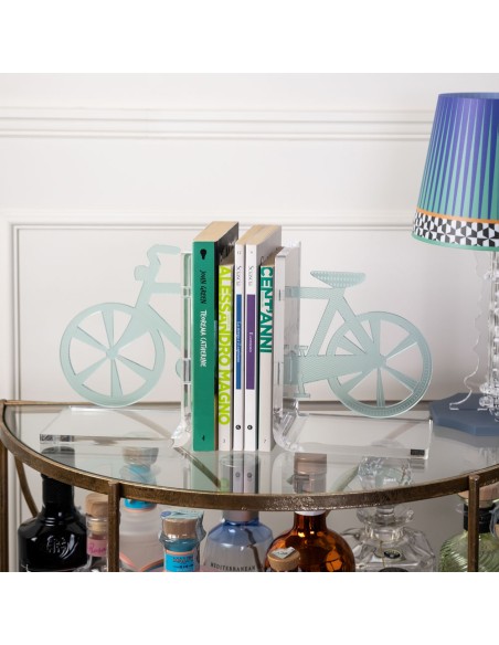 Vesta Home - Reggilibro Bicicletta·acquamarina·31 X 10 X 20 H Th. Body 5 Mm Th. Structure 8 Mm