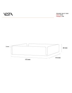 Vesta Home - Vuotatasche Decor·modern·17,2 X 17,2 X 2,5 H Th. 3 Mm 2