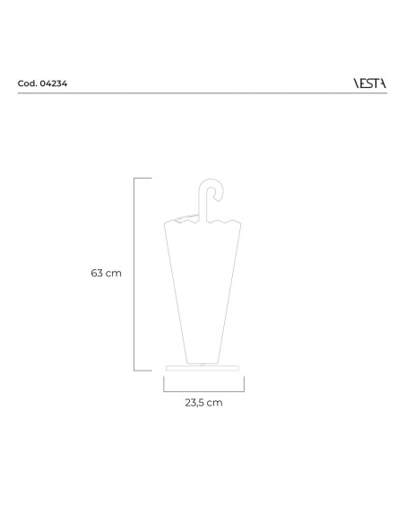 Vesta Home - Portaombrelli Decor·modern·23,5 X 24,5 X 63 H Th. 5 Mm