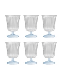 Vesta Home - Set 6 Bicchieri Ginevra·trasparente·ø8,5 X 12,5 H Cm Th. 4 Mm
