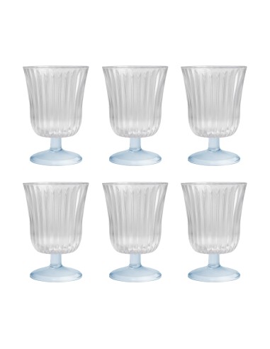 Vesta Home - Set 6 Bicchieri Ginevra·trasparente·ø8,5 X 12,5 H Cm Th. 4 Mm