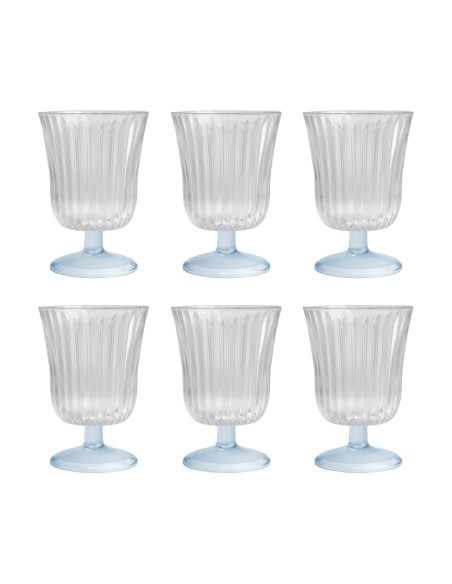 Vesta Home - Set 6 Bicchieri Ginevra·trasparente·ø8,5 X 12,5 H Cm Th. 4 Mm