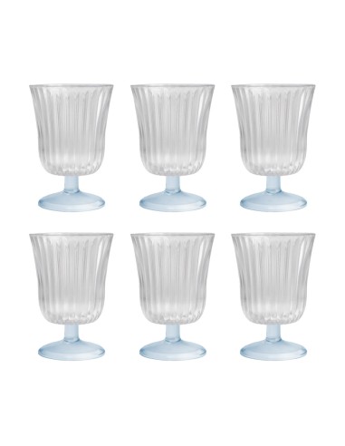 Vesta Home - Set 6 Bicchieri Ginevra·trasparente·ø8,5 X 12,5 H Cm Th. 4 Mm