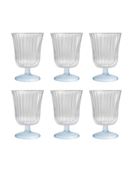 Vesta Home - Set 6 Bicchieri Ginevra·trasparente·ø8,5 X 12,5 H Cm Th. 4 Mm