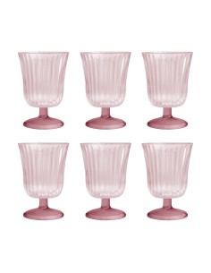 Vesta Home - Set 6 Bicchieri Ginevra·rosa·ø8,5 X 12,5 H Cm Th. 4 Mm 2