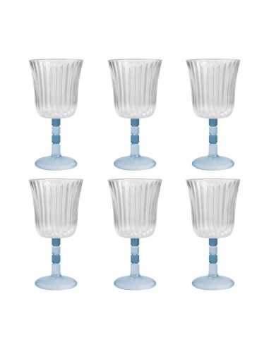 Vesta Home - Set 6 Calici Ginevra·trasparente·ø8,5 X 17 H Cm Th. 4 Mm