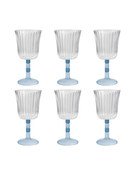 Vesta Home - Set 6 Calici Ginevra·trasparente·ø8,5 X 17 H Cm Th. 4 Mm