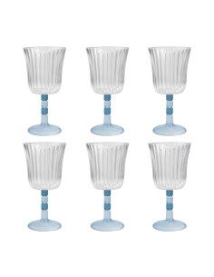 Vesta Home - Set 6 Calici Ginevra·trasparente·ø8,5 X 17 H Cm Th. 4 Mm