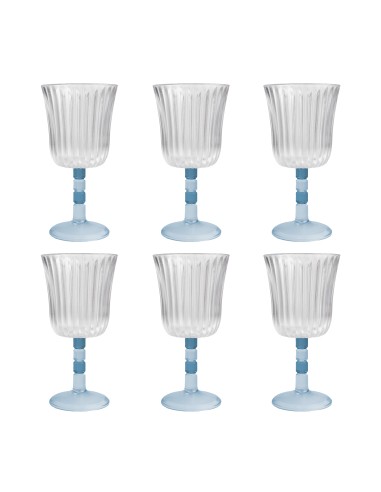 Vesta Home - Set 6 Calici Ginevra·trasparente·ø8,5 X 17 H Cm Th. 4 Mm