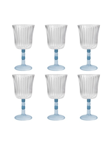 Vesta Home - Set 6 Calici Ginevra·trasparente·ø8,5 X 17 H Cm Th. 4 Mm