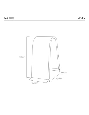 Vesta Home - Lampada da Tavolo Arc·line·13,5 X 19,5 X 28 H Th. 10 Mm