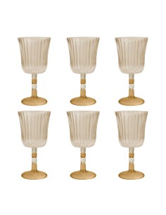 Vesta Home - Set 6 Calici Ginevra·ambra·ø8,5 X 17 H Cm Th. 4 Mm