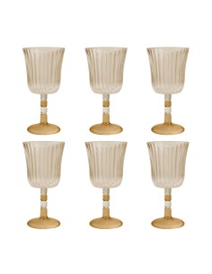 Vesta Home - Set 6 Calici Ginevra·ambra·ø8,5 X 17 H Cm Th. 4 Mm 2