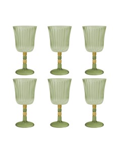Vesta Home - Set 6 Calici Ginevra·verde·ø8,5 X 17 H Cm Th. 4 Mm 2