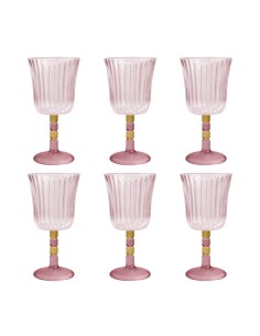 Vesta Home - Set 6 Calici Ginevra·rosa·ø8,5 X 17 H Cm Th. 4 Mm 2