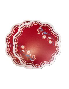 Vesta Home - Set 2 Sottopiatti Armonia·bordeaux·ø40 Cm Th. 2 Mm