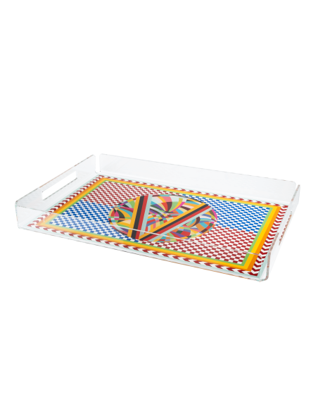 Vesta Home - Vassoio Grande Decor·rainbow·45 X 31 X 5 H Th. 4 Mm