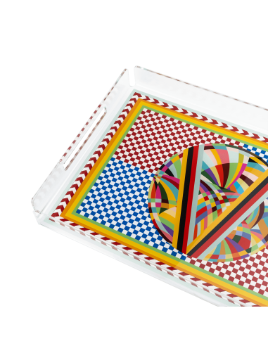 Vesta Home - Vassoio Grande Decor·rainbow·45 X 31 X 5 H Th. 4 Mm