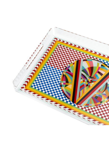 Vesta Home - Vassoio Grande Decor·rainbow·45 X 31 X 5 H Th. 4 Mm