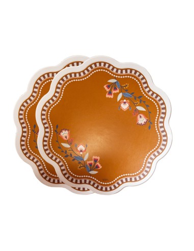 Vesta Home - Set 2 Sottopiatti Armonia·marrone·ø40 Cm Th. 2 Mm