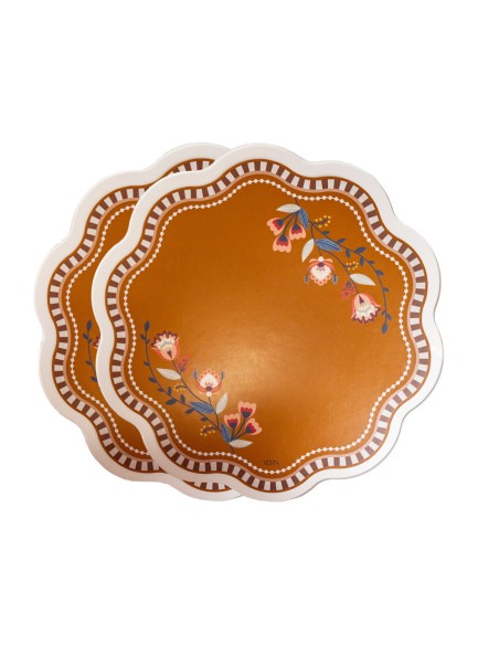 Vesta Home - Set 2 Sottopiatti Armonia·marrone·ø40 Cm Th. 2 Mm
