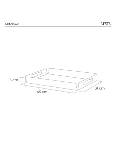 Vesta Home - Vassoio Grande Decor·modern·45 X 31 X 5 H Th. 4 Mm