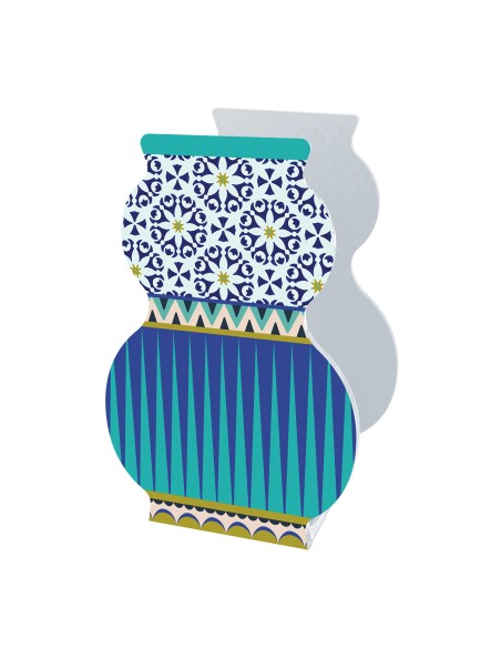 Vesta Home - Vaso Giudecca Grande·santorini·22,6 X 15 X 35 H Th. 5 Mm Glass Vase Ø12 X 30 H