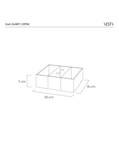 Vesta Home - Only Tea·arancione·20 X 16 X 7 H Th. 3 Mm