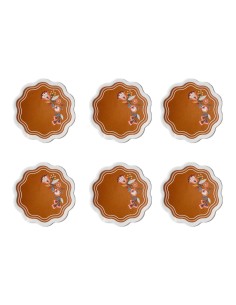 Vesta Home - Set 6 Sottobicchieri Armonia·marrone·ø10,5 Cm Th. 2 Mm 2