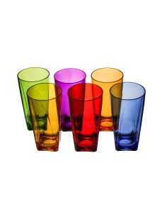 Vesta Home - Tumbler Bicchieri Alti-set 6 Pezzi·multicolor·ø8 X 15 H Th. 4 Mm 2