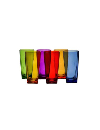 Vesta Home - Tumbler Bicchieri Alti-set 6 Pezzi·multicolor·ø8 X 15 H Th. 4 Mm