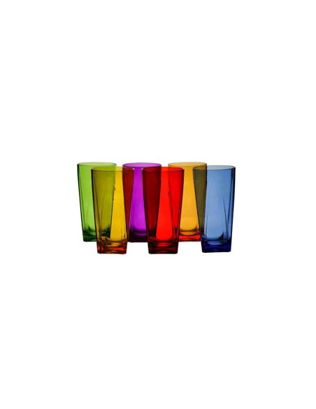 Vesta Home - Tumbler Bicchieri Alti-set 6 Pezzi·multicolor·ø8 X 15 H Th. 4 Mm