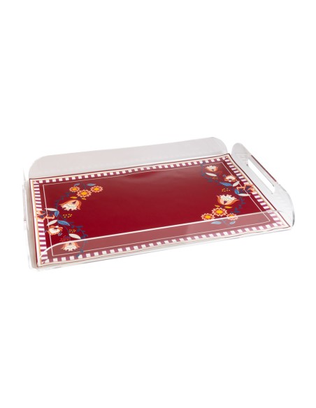 Vesta Home - Vassoio Rettangolare Armonia·bordeaux·30,5 X 45 X 5 H Cm Th. 4 Mm