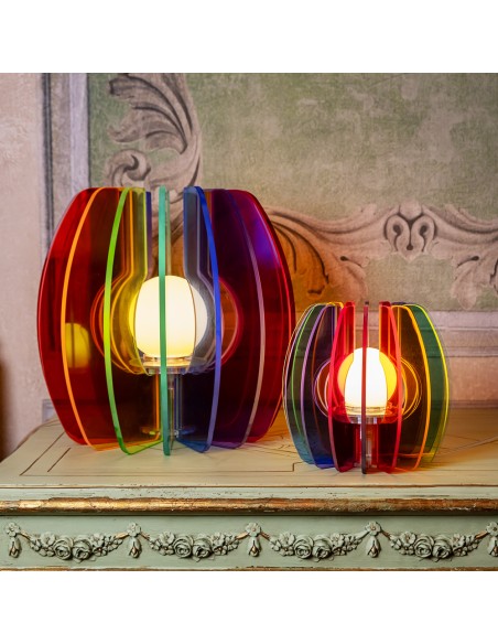 Vesta Home - Lampada Grande - Iride·multicolor·ø20 X 33 H Cm Th 8 Mm