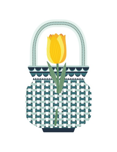 Vesta Home - Bomboniera - Tulipano Kit 6 Pz·giallo·5,3 X 20,5 H Cm Th. 3 Mm