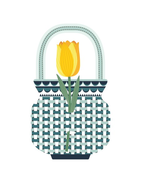 Vesta Home - Bomboniera - Tulipano Kit 6 Pz·giallo·5,3 X 20,5 H Cm Th. 3 Mm