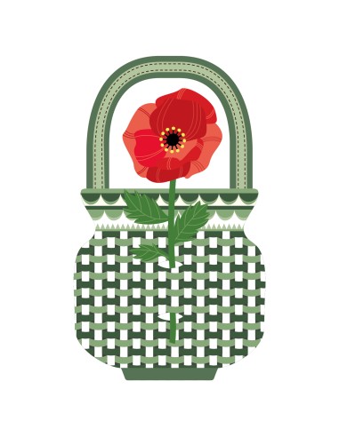 Vesta Home - Bomboniera - Papavero Kit 6 Pz·rosso·5,3 X 20,5 H Cm Th. 3 Mm