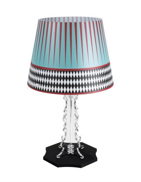 Vesta Home - Lampada da Tavolo Grande Brighella·foulard·31 X 31 X 52 H Th. Legs 8 Mm Th. Base 12 Mm