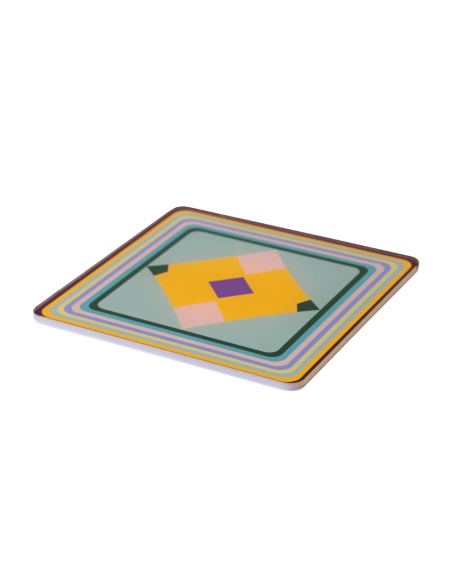 Vesta Home - Sottobicchiere Quadrato·rainbow·10 X 10 H Th. 3 Mm