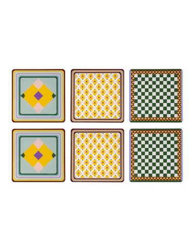 Vesta Home - Sottobicchiere Quadrato·rainbow·10 X 10 H Th. 3 Mm