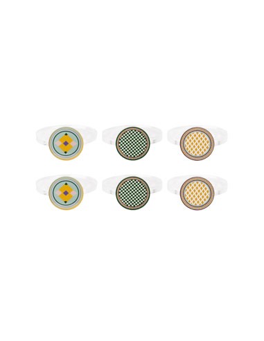 Vesta Home - Kit Allaccia Tovaglioli Tondo·rainbow·4 X 4 X 5,5 H Cm Th. Ring 6 Mm