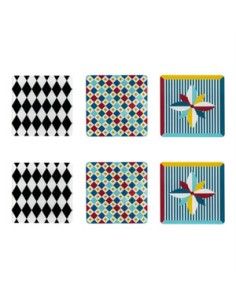 Vesta Home - Sottobicchiere Quadrato·foulard·10 X 10 H Th. 3 Mm 2